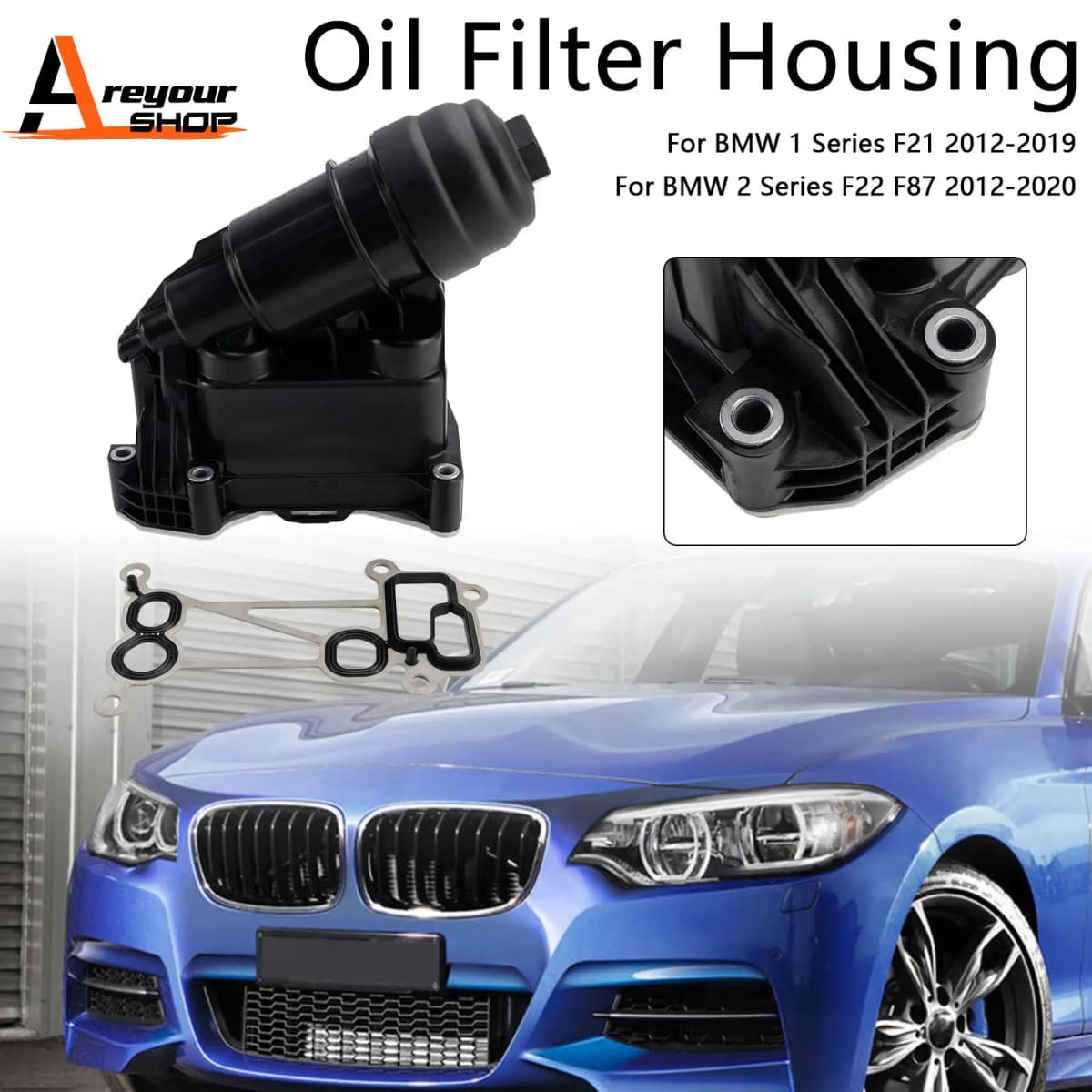 Oil Filter Housing 7800066 Fit for BMW F20 F21 2011-2019 F22 F87 2012-2020 E90