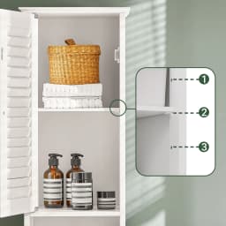 Sobuy Frg236 Bathroom Tall Cabinet Bath Shelf Bathroom Storage Unit Bathroom Furniture with 1 Open Compartment, 1 Drawer and Doors