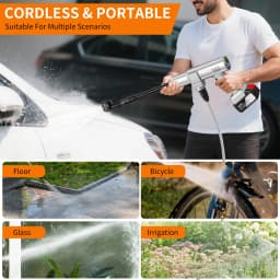 300W 35Bar Cordless High Pressure Washer Gun 2 Gear Brushless Electric Car Washer 6IN1 Irrigation Sprayer for Makita 18V Battery