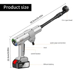 300W 35Bar Cordless High Pressure Washer Gun 2 Gear Brushless Electric Car Washer 6IN1 Irrigation Sprayer for Makita 18V Battery