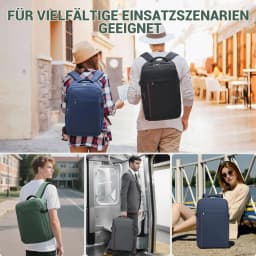 KONO Laptop Backpack for Men-15.6 Inch water repellent with Padded Laptop Compartment Business Backpack for Work & Travel