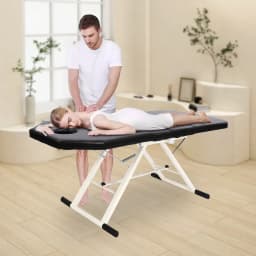 3 Fold Massage Chair 48.5lbs Folding Massage Table Salon Tattoo Beauty Therapy Eyelash Couch Bed Black