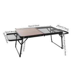 Portable Camping Table Foldable Aluminum Alloy Multifunctional Table for Outdoor Picnic BBQ Travel, Height Adjustable, Load 30kg