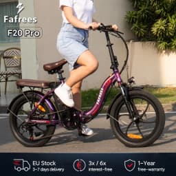 Fafrees Folding Electric Bicycle Adults 20x3.0 Fat Tire City E-bike with 36V 20Ah Removable Battery 100km Range