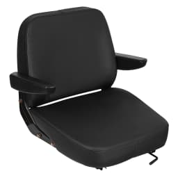 Forklift Seat Easy to Clean Tractor Seat PVC Synthetic Leather Forklift Seat with Armrest for Forklifts/Tractors/Bulldozers