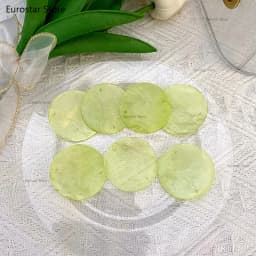 Lighting Fixture Wind Chime Accessories Semi Transparent Soft Shell Circular Double Hole Mirror Raw Materials 50mm