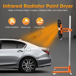 Glass Tungsten Infrared Paint Dryer, 2000W 2.62*1.97ft Baking Area Dryer, Paint Curing Equipment for Auto Body Wood Metal