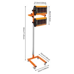 Glass Tungsten Infrared Paint Dryer, 2000W 2.62*1.97ft Baking Area Dryer, Paint Curing Equipment for Auto Body Wood Metal