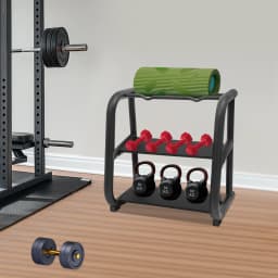 Home Gym Workout Equipment Storage Rack Weight Rack Multifunctional Storage Rack for Kettlebells Dumbbells Barbells
