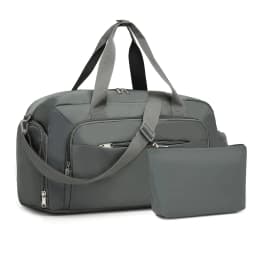 Kono Travel Bag hand luggage Set-2-Piece Weekend bag with Shoe Compartment & Cosmetic Bag bag Multi-chamber Design for Travel Sports