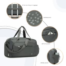 Kono Travel Bag hand luggage Set-2-Piece Weekend bag with Shoe Compartment & Cosmetic Bag bag Multi-chamber Design for Travel Sports