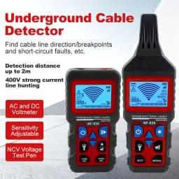 NOYAFA NF-826 Underground Cable Locator Anti Interference Cable Tester Visual Fault Wire Tracer High&Low Voltage Cable Finder