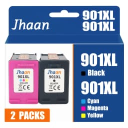 Jhaan 901XL Multipack-2P Ink Cartridges Compatible with HP 901XL for HP Officejet 4500 J4524 J4535 J4540 J4545 J4550