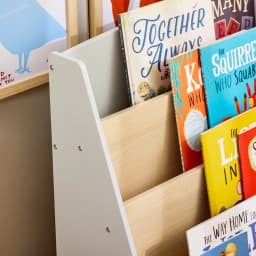 SoBuy KMB106-HG Children's Bookshelf Children's Shelf Newspaper stand with 4 Shelves Children's storage Shelf Book Rack