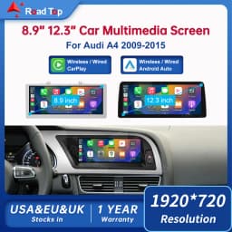 8.9 Inch 12.3'' Road Top Touch Display Multimedia Player Andriod Auto Link For Audi A4 S4 B8 2009-2015 GPS Carplay Screen