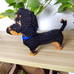 Celebrate Your Love for Dog with a 9inch Long Dachshund Model Micro Mini Building Blocks Set - an Educational & Recreational Toy