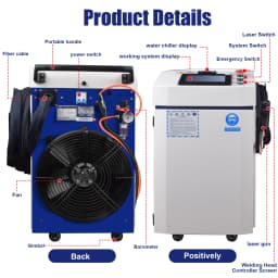 RECI 1500W 220V 4-in-1 Handheld Watercooled Laser Soldering Machine Welding Cutting Cleaning 10m Cable Welding Machine for Metal