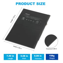 A1484 Li-Polymer Battery Replacement for iPad Air 1 5 6 7 8 9 Gen A1474 A1822 A1823 A1893 A1954 A2197 A2198 A2200 A2270 A2602 3.73V 8827mAh Free Tools