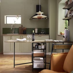 SoBuy FWT62-N folding dining table with 3 shelves, folding table, kitchen table, wooden table, industrial design