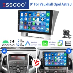 ESSGOO 9" Car Radio Android 14 For Opel Astra J 09-14 Buick Excelle Verano 10-15 Multimedia Player Navi GPS Carplay Android Auto