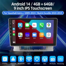 ESSGOO 9" Car Radio Android 14 For Opel Astra J 09-14 Buick Excelle Verano 10-15 Multimedia Player Navi GPS Carplay Android Auto