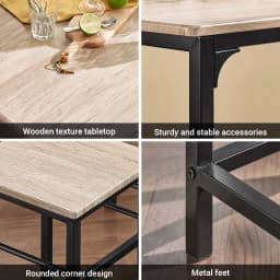 SoBuy OGT11 bar table set, 5 pieces, dining table bistro table with 4 chairs, seating group