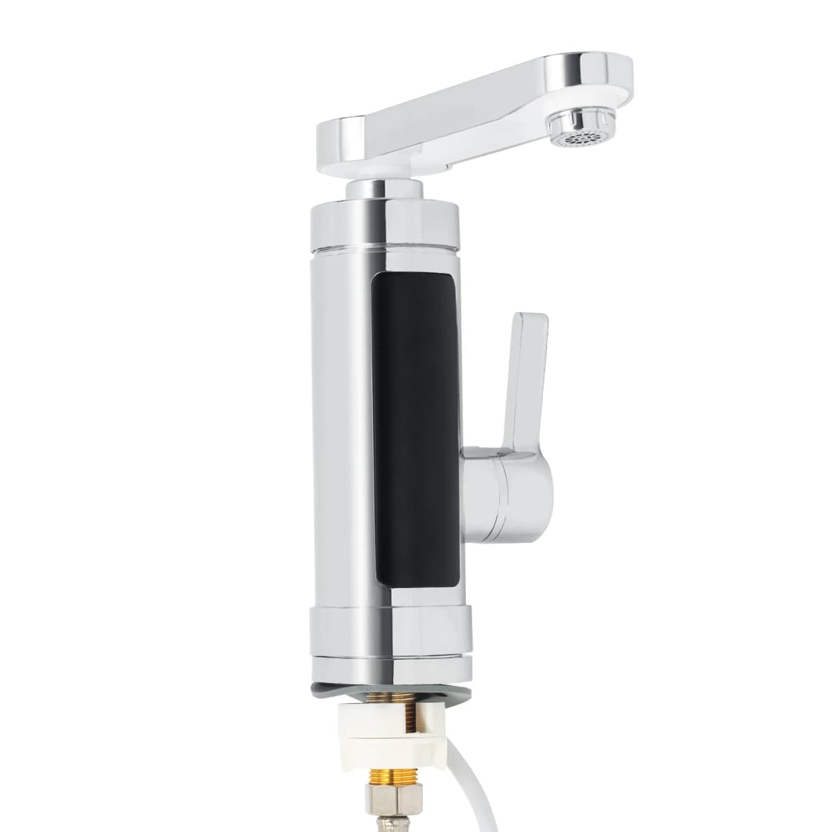 Electric Heating Faucet 3000W, Fast Heating 3s 77-131°F, Kitchen Sink Tap with LED Temperature Display EU Plug