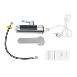 Electric Heating Faucet 3000W, Fast Heating 3s 77-131°F, Kitchen Sink Tap with LED Temperature Display EU Plug