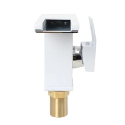 LED Matte Bathroom Sink Waterfall Faucet Three Colors Change with Temperature Hot and Cold Water Mixer Taps Water Inlet Pipe