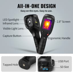 SucceBuy Thermal Imaging Camera 240x180/384 x 288IR High Resolution Professional Infrared Thermal Imager for Repair Pipeline Detection PCB