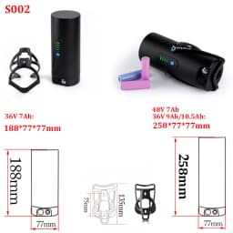36v 10.5ah Bottle EBike Battery 48V 36V 7Ah 10.5Ah 9Ah Electric Bicycle18650 Batteries Pack for 250W 350W 500W Motor Kit