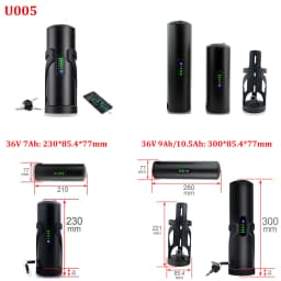 36v 10.5ah Bottle EBike Battery 48V 36V 7Ah 10.5Ah 9Ah Electric Bicycle18650 Batteries Pack for 250W 350W 500W Motor Kit
