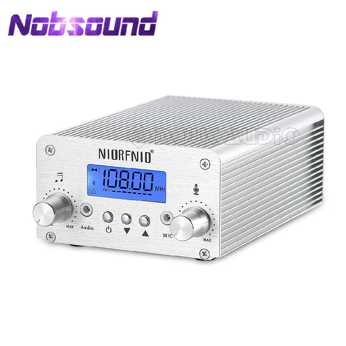 Nobsound 0-15W Adjustable UKW-Sender FM Transmitter Radio Station Bluetooth U-disk PC IN