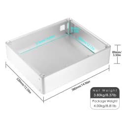 Nobsound Aluminum Housing for DIY Amplifier Amplifier Chassis Metal Case 380x320x90mm