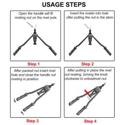 ALLSOME BT-607 Rivet Tool Kit Rivnut Setting Tool Nut Setter NutSert Hand Riveter Guns Mandrels M3 M4 M5 M6 M8 M10 M12 HT2778