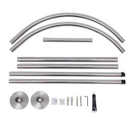 Shower Rail, No Drilling, U-Shape Corner Holder, Arc Bar, Stainless Steel Shower Curtain, Adjustable for Bathrooms