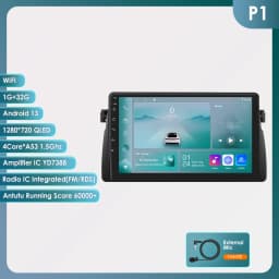 OSSURET CarPlay Android Car Radio For BMW 3 Series E46 M3 318 320 325 330 335 1998-2005 Car Multimedia GPS 2din autoradio 7862