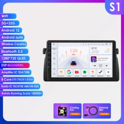 OSSURET CarPlay Android Car Radio For BMW 3 Series E46 M3 318 320 325 330 335 1998-2005 Car Multimedia GPS 2din autoradio 7862