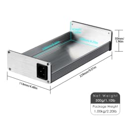 Nobsound Aluminum Enclosure Amplifier Case Amplifier Housing Mini Chassis W92×H47×D158mm