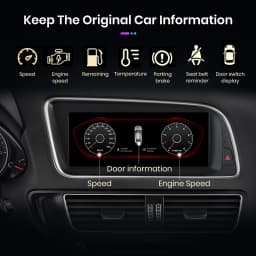 Junsun 8.8 inch Bluetooth Wireless CarPlay Android Auto Car Radio  For Audi Q5 Q5L 2009-2016 GPS Navigation 4G WiFi Multimedia Stereo