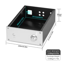 Nobsound HiFi Amplifier Case Power Amplifier Aluminum Chassis/DAC Enclosure/DIY Case