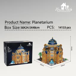 14133PCS Royal Planetarium Building Blocks Creative City Street View Castle Model High Difficulty Assembly Bricks Toys For Kids