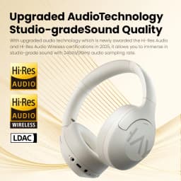 HAYLOU S30 Wireless Bluetooth 5.4 Headphones 43dB Adaptive Noise Cancelling Headsets 40mm Dynamic Driver 80H Playtime Earphones