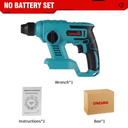 ONEVAN 1000W 3600RPM Electric Rotary Hammer Rechargeable Electric Hammer Impact Drill Woodworking Tools For Makita Battery Pin