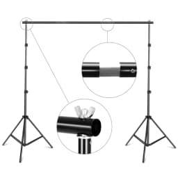 Photo Studio LED Softbox Umbrella Lighting Kit 2.6Mx3M Background Support Stand Green Backdrop for Photography Video Shooting