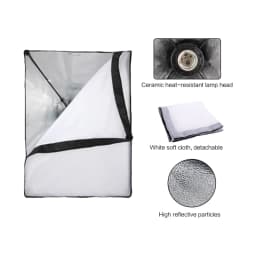 Photo Studio LED Softbox Umbrella Lighting Kit 2.6Mx3M Background Support Stand Green Backdrop for Photography Video Shooting