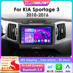 2Din Android 14 Car Radio For KIA Sportage 3 2010-2016 Car Multimedia GPS 4G Carplay Intelligent Screen autoradio AI Voice 6115