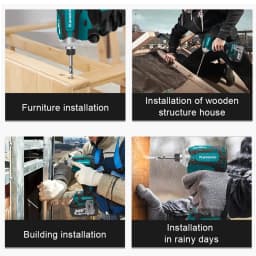 Kamolee 588Nm Cordless Electric Impact Brushless Wrench 5 Speed Screwdriver Power Tool 1/4" with 3 LED Light for Makita Battery