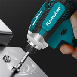 Kamolee 588Nm Cordless Electric Impact Brushless Wrench 5 Speed Screwdriver Power Tool 1/4" with 3 LED Light for Makita Battery