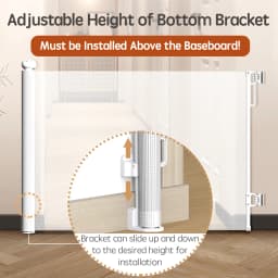 PANGDUBE Baby Flexible Mesh Door Gate Children's Safety Barrier Pet Dog Gate Barrier Children Gate for Stair Ladder